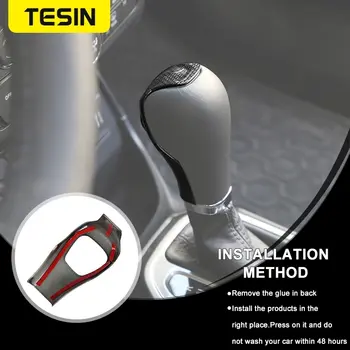 TESIN 汽車換檔桿頭裝飾蓋,適用於 Jeep Renegade 2015-2025 和 Jeep Compass 2017 2018 2019 2020,內裝配件 8 最佳銷售 2018款吉普指南者配件 - №8