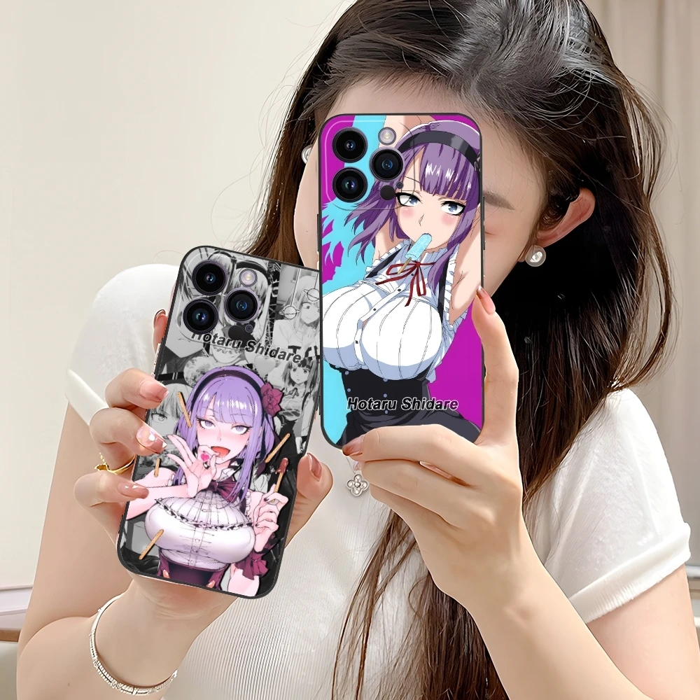 Dagashi Kashi Hotaru Shidare Mobile Phone Case for iPhone 16 15 14 13 12 11 X XR XS 8 7 Pro Max Plus Mini Black Cover Shell image 2