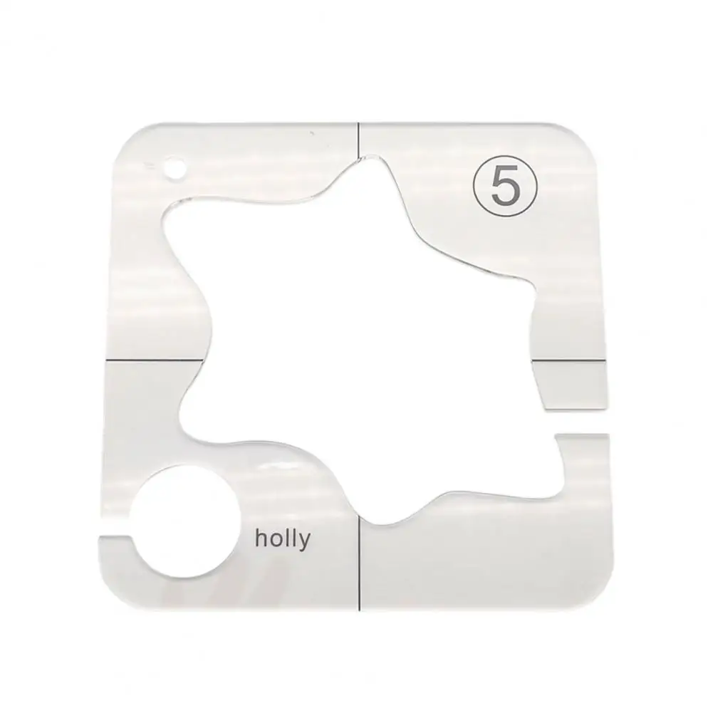 Easy-to-use Quilting Tool Practical Acrylic Quilting Template Free Motion Ruler for Diy Craft Domestic Sewing Machine Enhance