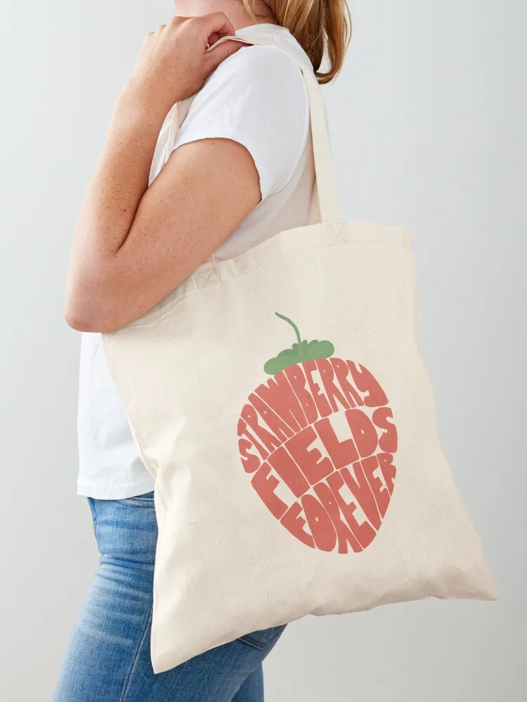 Strawberry fields forever Tote Bag large size bags canvas tote bag free delivery bags