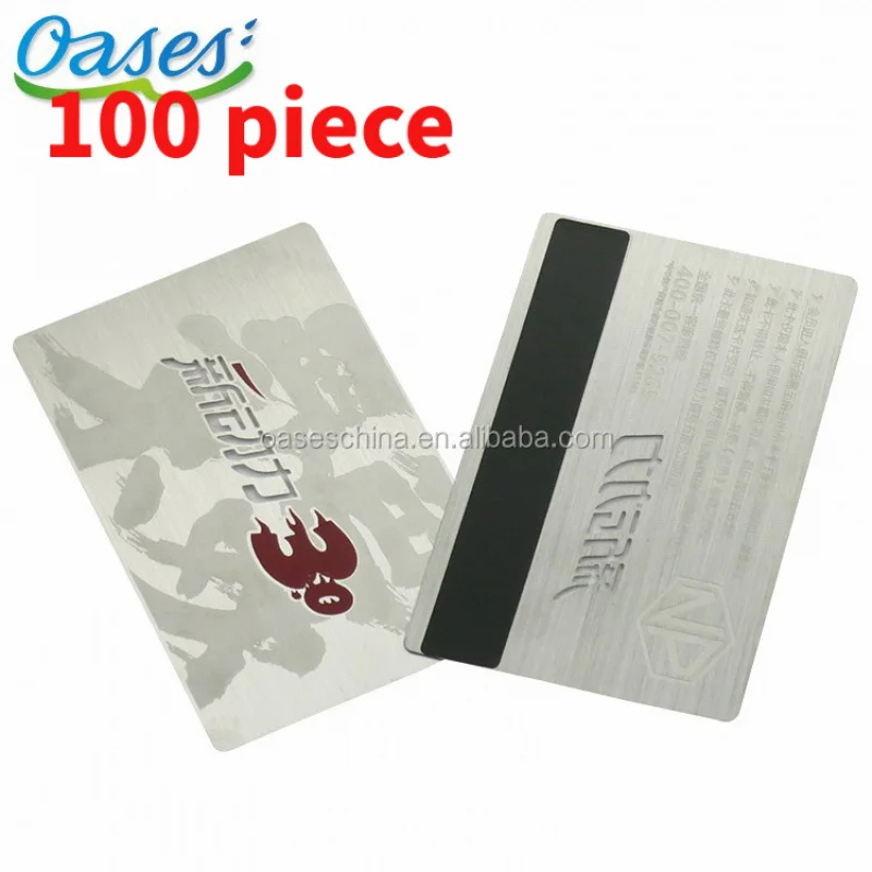 10 0piece.Custom.design Personalized Name Metal Visit Card