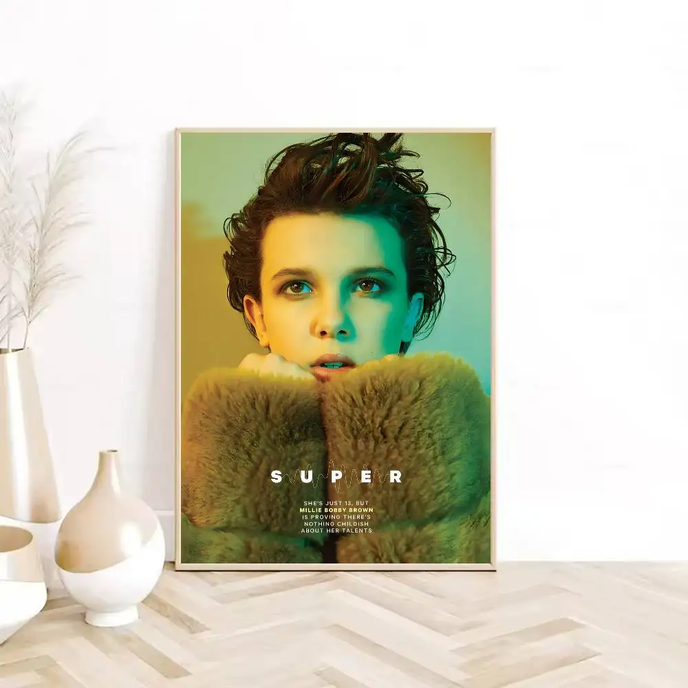 الممثلة M-ميلي بوبي براون ملصق HD لزجة جدار مقاوم للماء غرفة المعيشة المنزلي غرفة نوم النوم بار الديكور الجمالي #6