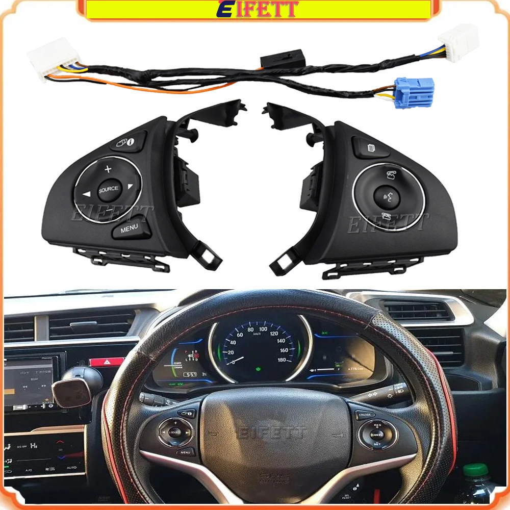 

With Wire Cruise Control Volume Switches For Honda Fit 2015 2016 2017 2018 XRV HRV Steering Wheel Remote