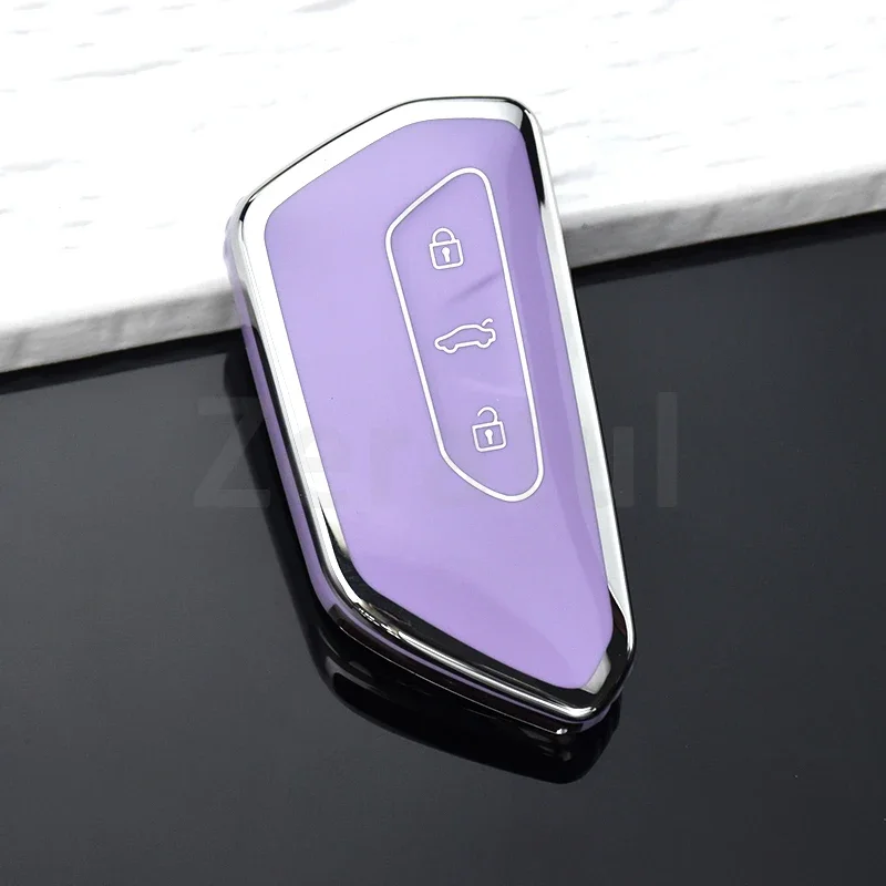 Shell Fob TPU Car Key Case Cover For VW Volkswagen ID.3 ID.4 Golf 8 MK8 Cupra Skoda Octavia A8 SEAT Leon MK4 Formentor Tarraco