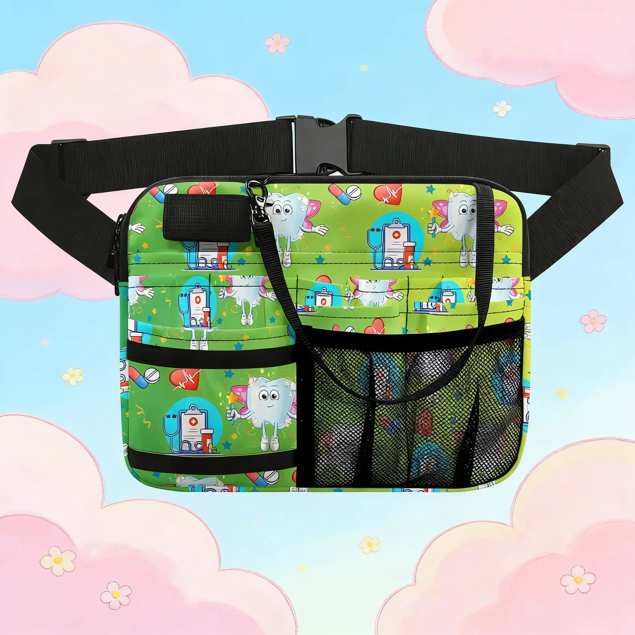 

Медицинская поясная сумка, поясная сумка с рисунком для медсестер, сумка для медикаментов, портативная сумка на пояс для работы