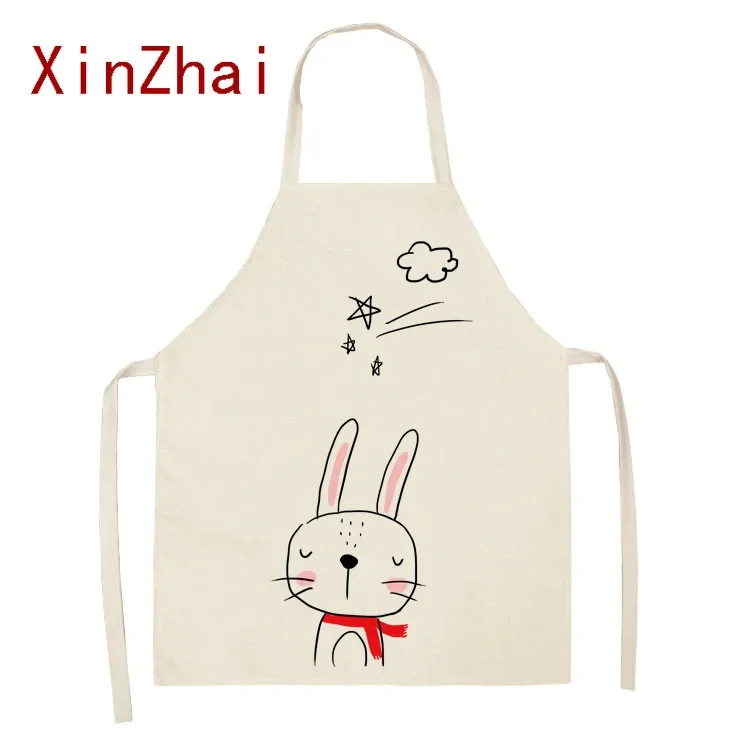 Children's Simple Stroke Small Animal Apron Cartoon Parent-child Apron Kitchen Cleaning Children's Restaurant Anti Fouling Apron