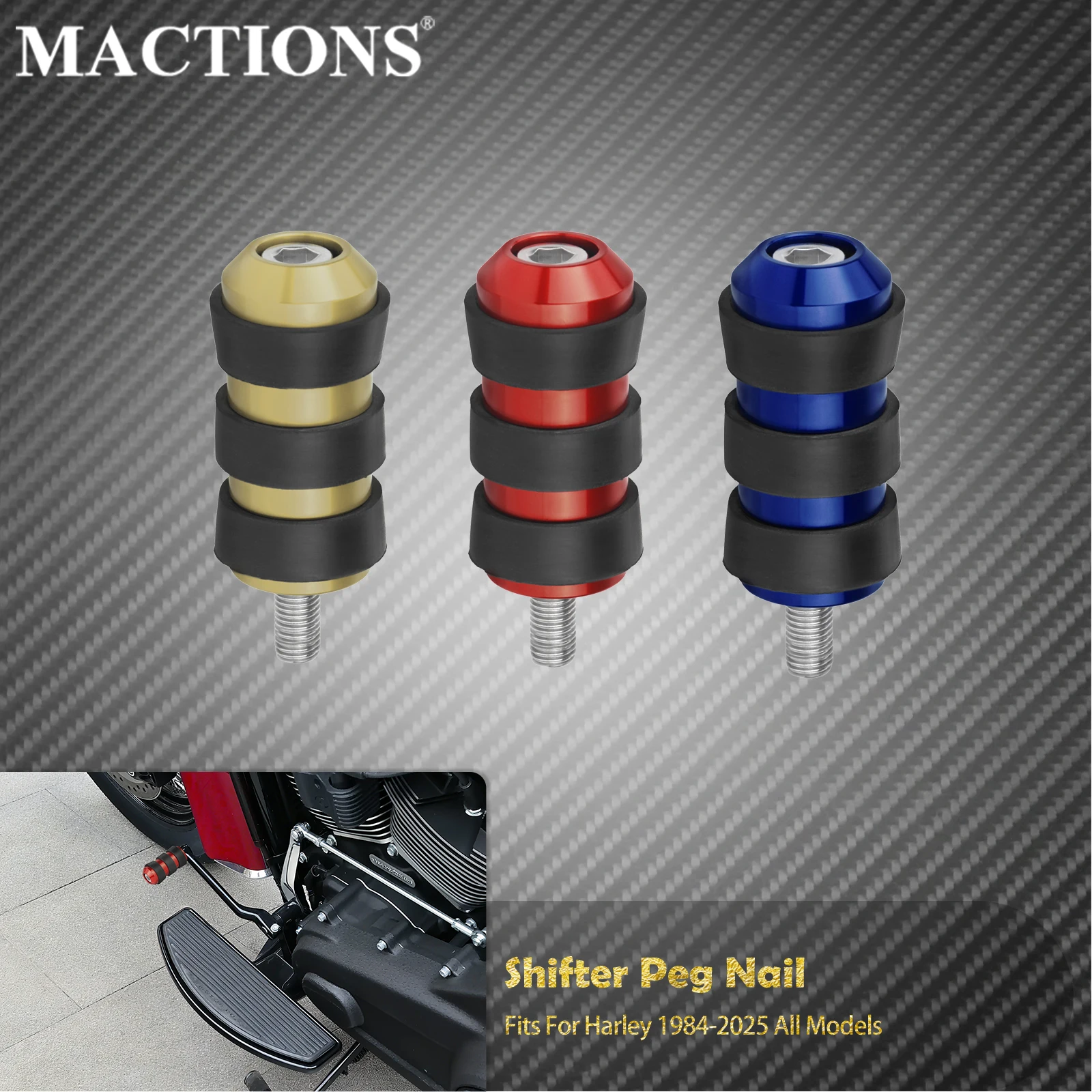 

Motorcycle Shift Gear Lever Shifter Peg Nail Footpeg For Harley Sportster Touring Softail Dyna Street Glide Fat Boy Breakout
