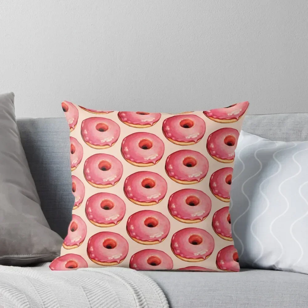 

Strawberry Donut Pattern Throw Pillow Sofa Decorative Covers Covers For Sofas Pillows Aesthetic Embroidered Cushion Cover pillow