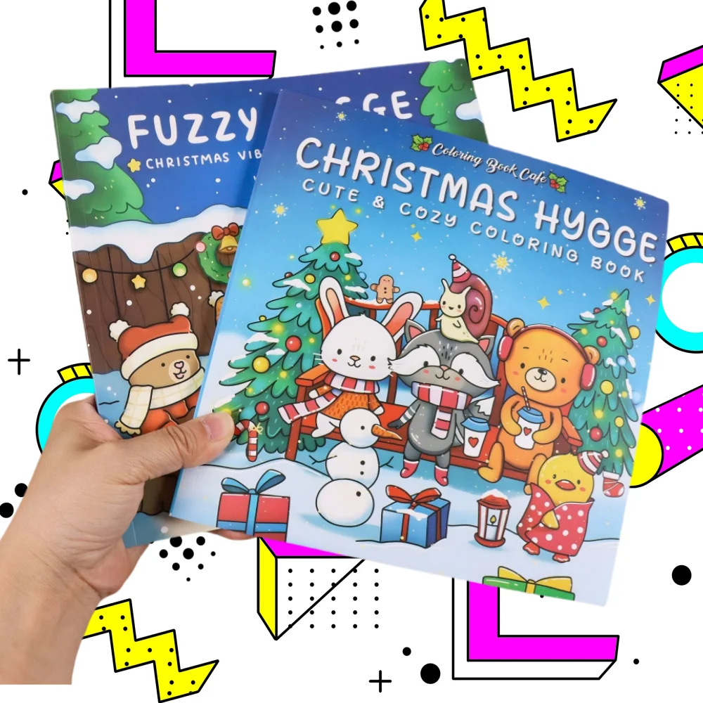 

2 warm animal friend coloring books, with the theme of Christmas of animal friends, let you feel the warmth of Christmas