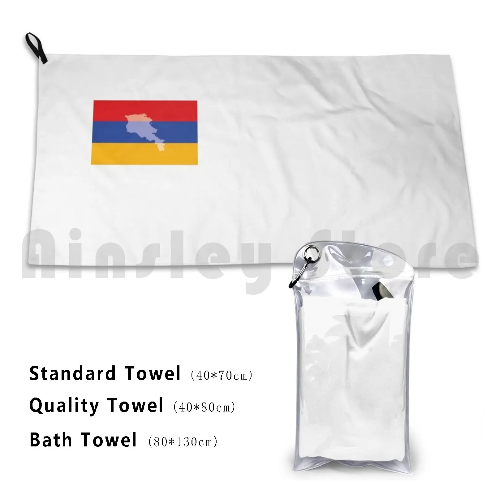 Armenia Map Inside Flag Bath Towel Beach Cushion Protective Protective Quarantine Nurse Respiratory