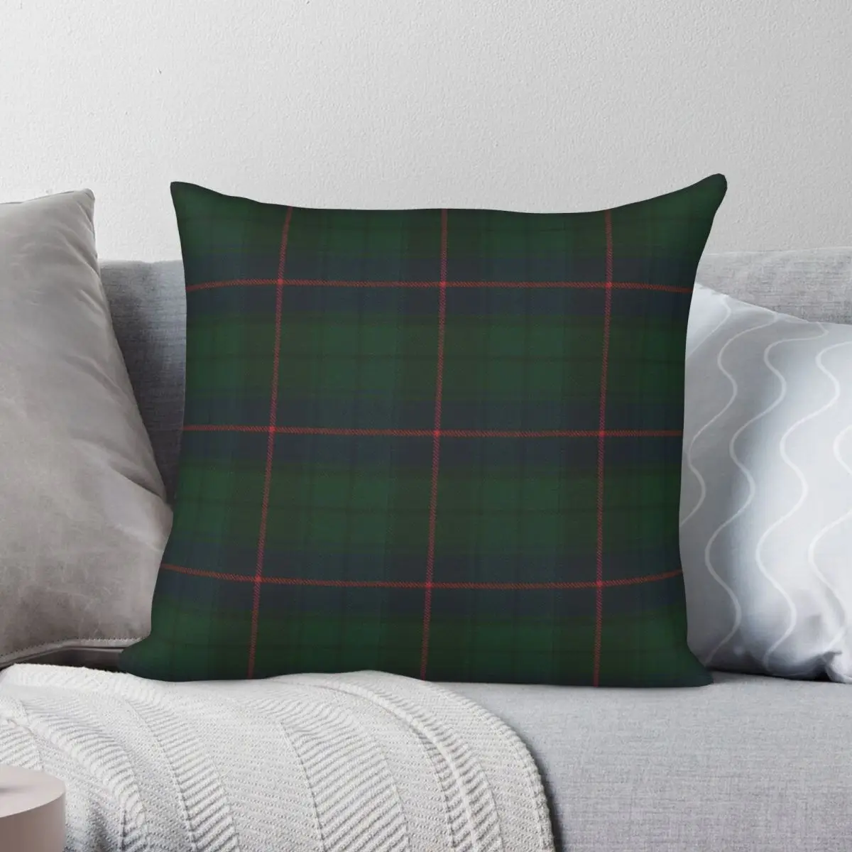 Davidson Clan Scottish Tartan Pillowcase Polyester Linen Velvet Printed Zip Decor Throw Pillow Case Sofa Cushion Cover 45x45
