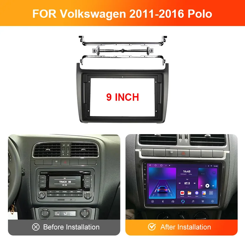 Cadre Double DIN Pour Autoradio SLK R171 2004-2011 - Panneau Installation Tableau De Bord Wivplex