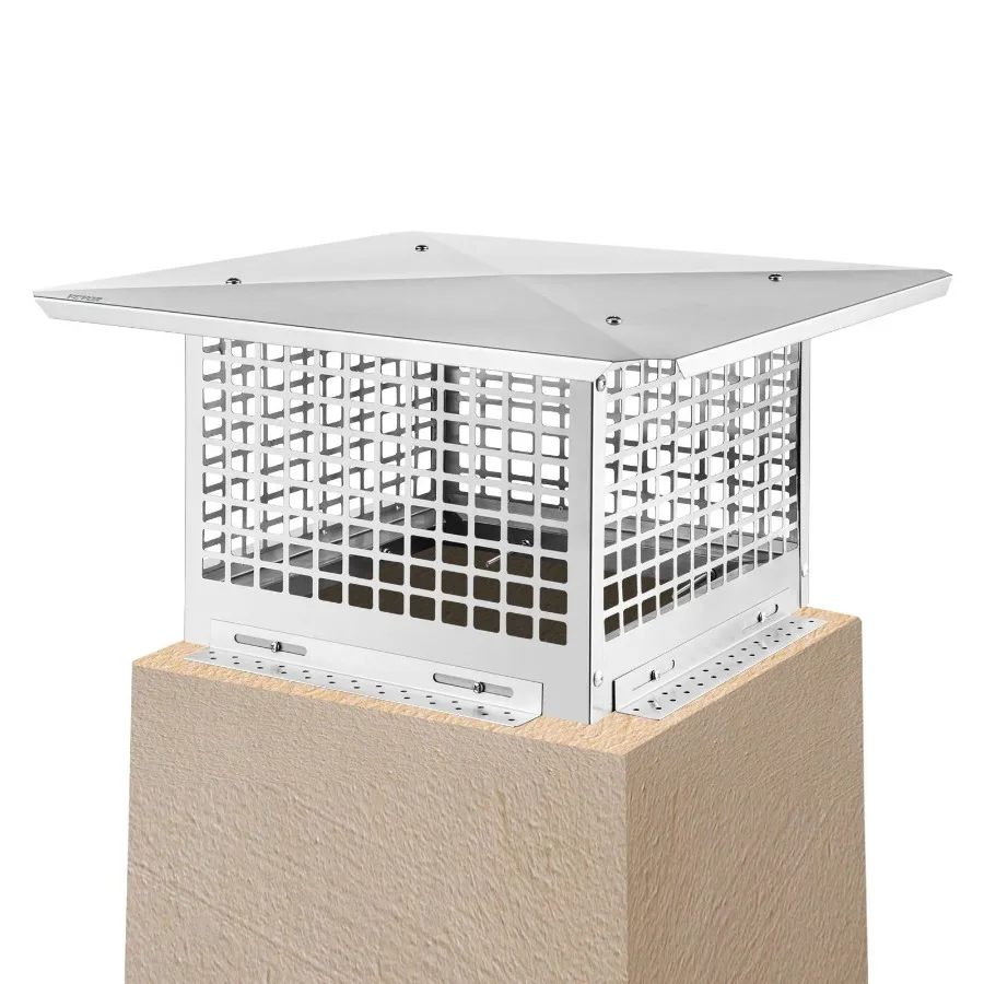 

Chimney Cap 13 x 13 Flue Caps 304 Stainless Steel Fireplace Chimney Cover Adjustable Metal Spark Arrestor with Bolts Screws Me