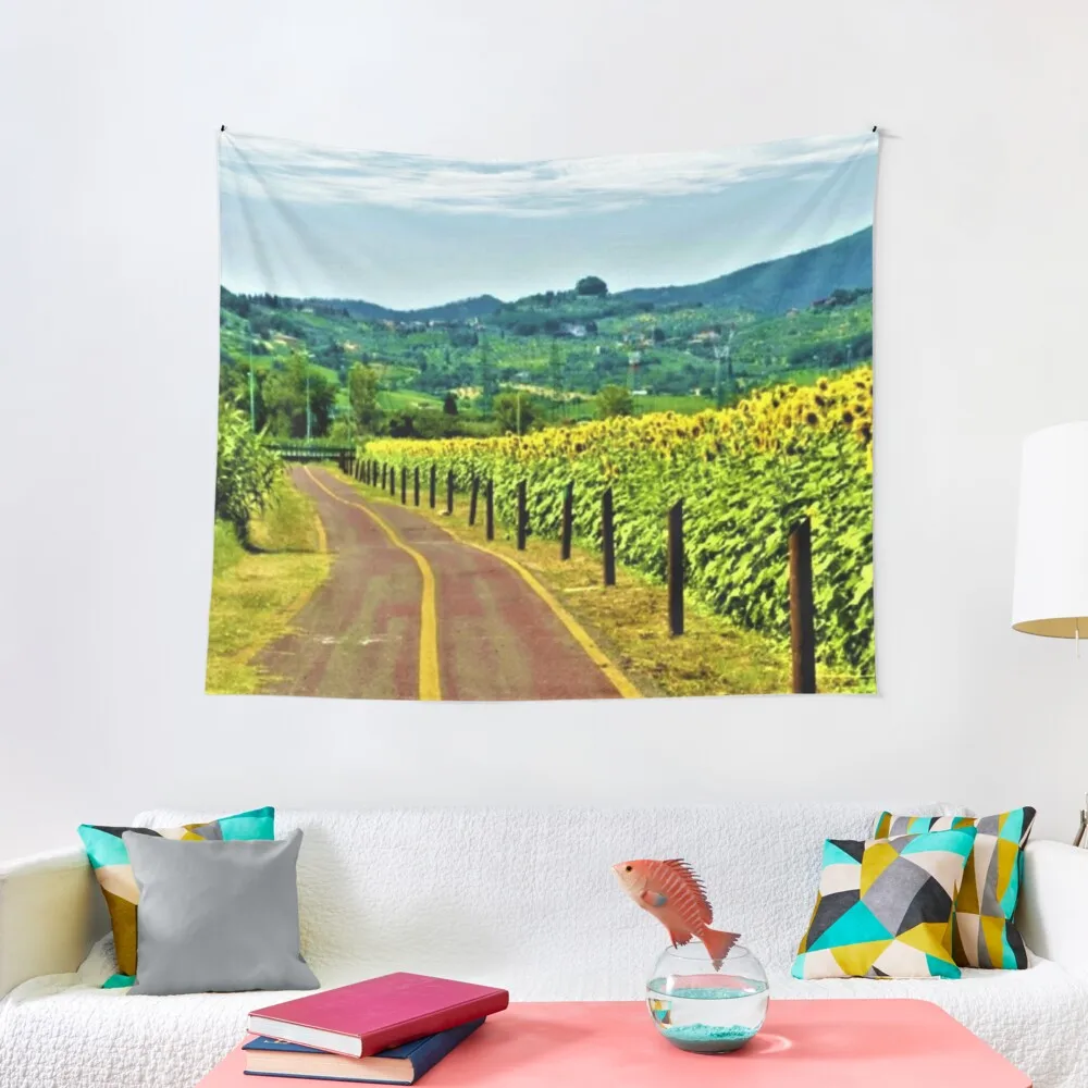 Sunflower field series #18 –Sunflower field Italy - by Jéanpaul Ferro Tapestry On The Wall Home Decorating Wall Deco Tapestry