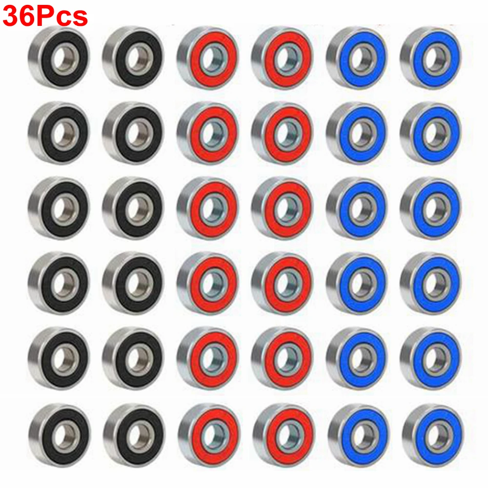 

36pcs Bearing Double Shielded Miniature High-carbon Steel Single Row 608RS ABEC-7 Deep Groove Ball Bearing For 3D Printer