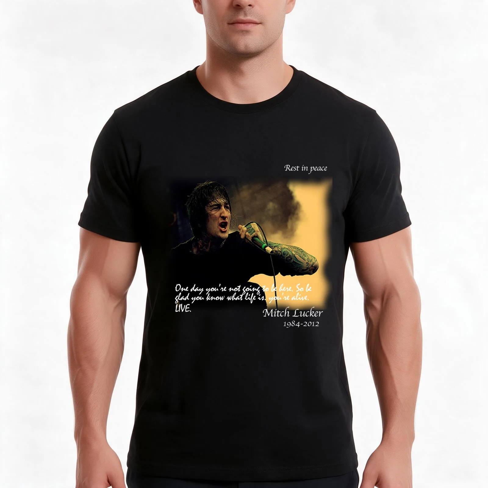 Rest In Peace Mitch Lucker T-Shirt Summer Casual Cotton Tee Oversized Streetwear Tops Vintage Graphic Print Unisex Men Women