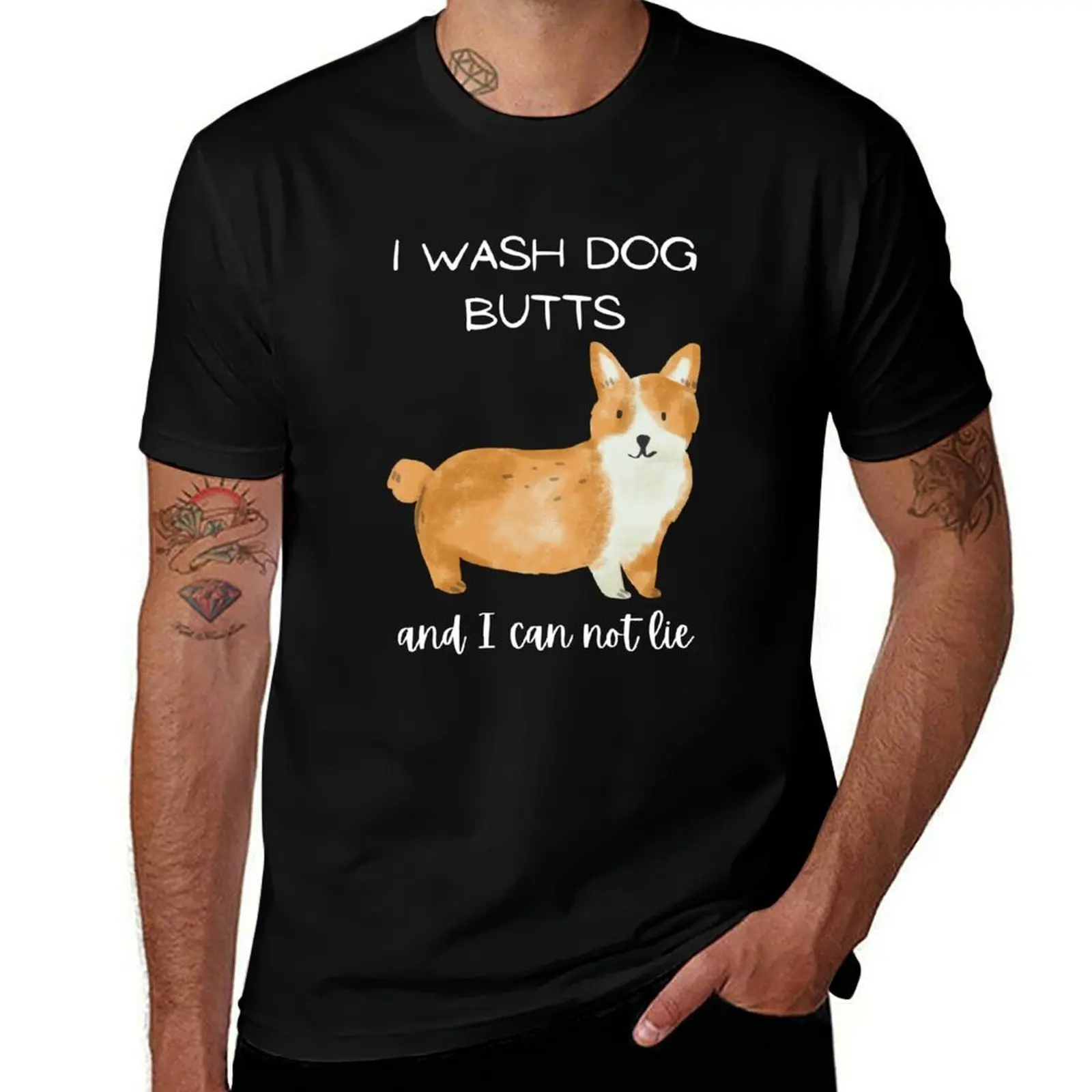 I wash Dog Butts and I cannot Lie / Dog Groomer Design T-Shirt Active Wear Sports for Men T-Shirt