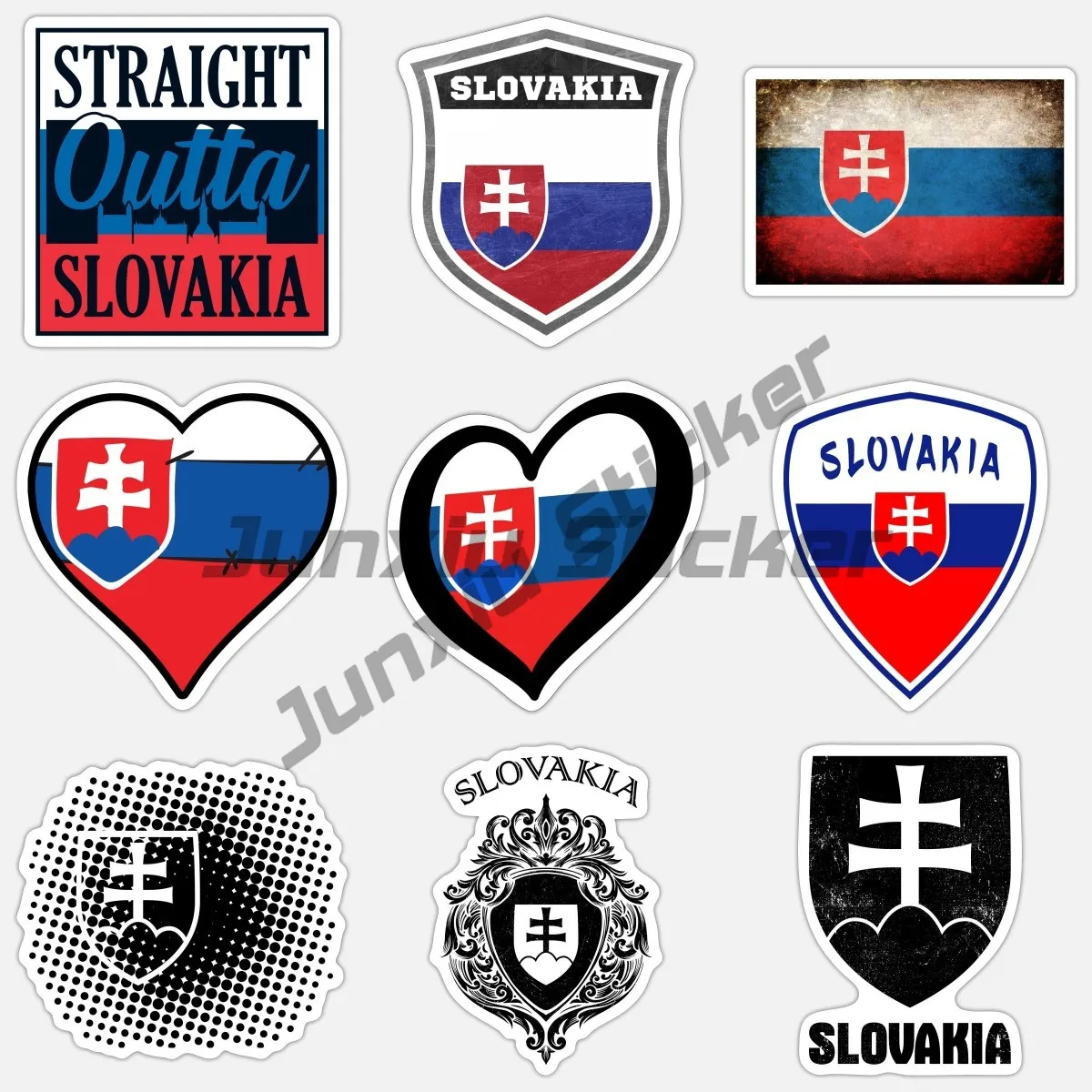 

Slovakia Flag Decal Vinyl Bumper Sticker Racing Decals for Camper SUV Decals Motorcycle Stickers New Driver Car Stickers