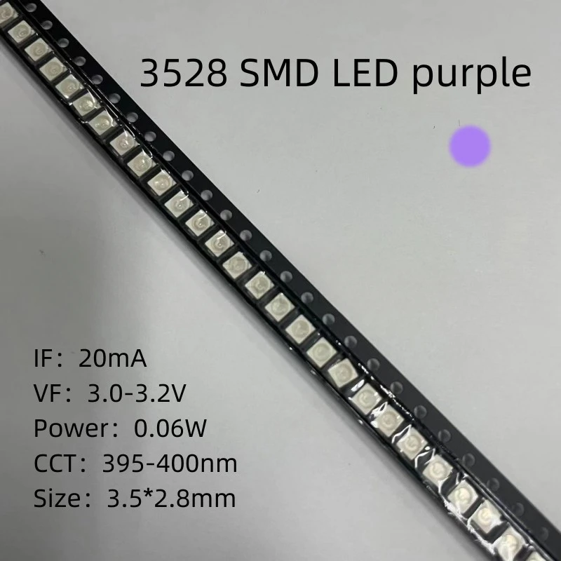 

3528 1210 SMD LED Purple 3.5*2.8mm High brightness High quality lamp beads