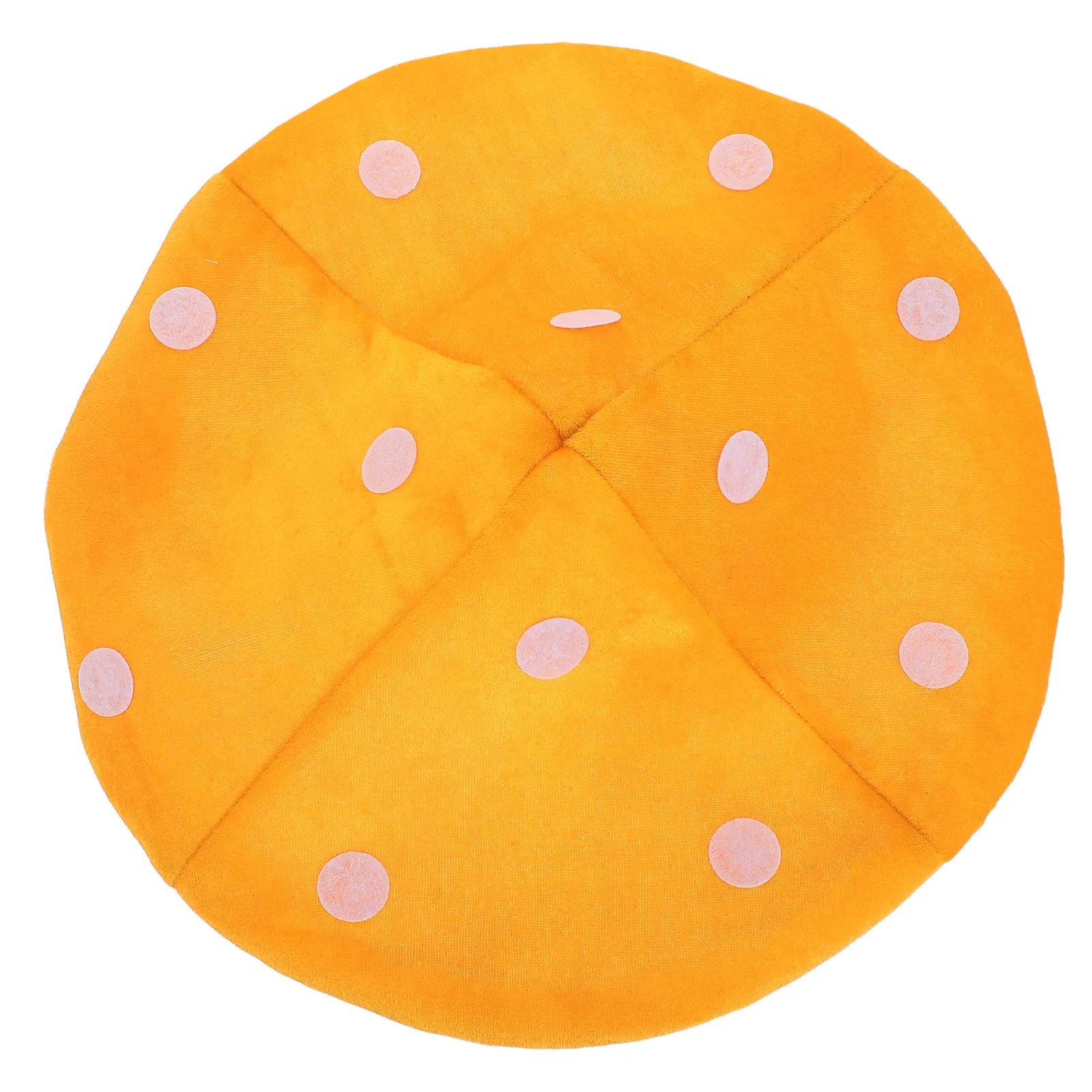 Halloween Mushroom Hat Orange Spotted Lightweight Mushroom Costume Cap Adult Elastic Strap Party Headwear Hat for Cosplay