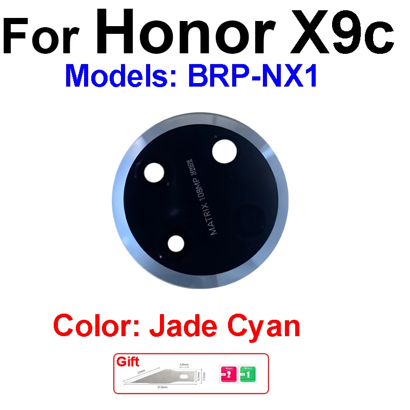 Rear Camera Lens For Honor X9C Smart 5G BRP-NX1 BRC-NX1 Back Camera Glass Lens With Adhesive Sticker Replacement Parts