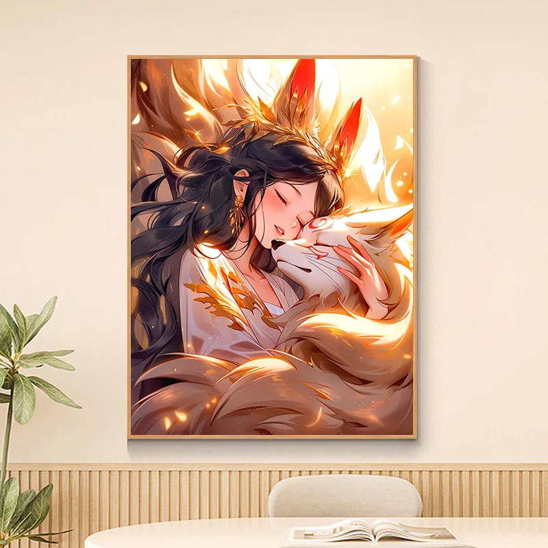 

Набор для вышивания крестиком ручной работы, маленький размер, для гостиной, современный, простой, с животным узором, хлопковая ткань, белый цвет