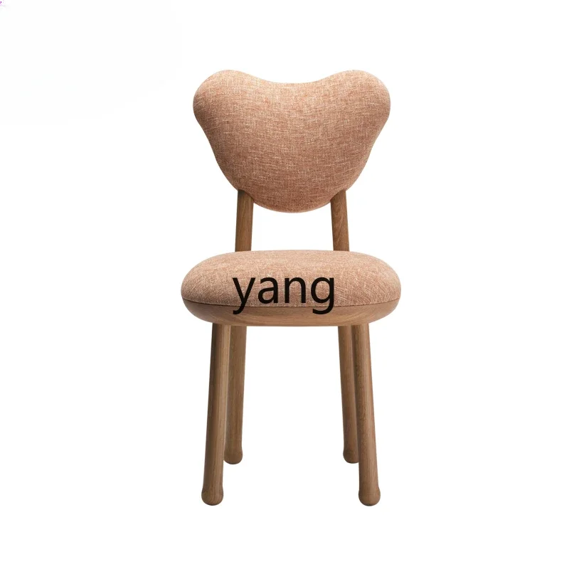 

CX Modern Simple Solid Wood Creative Backrest Dressing Home Light Luxury Lambswool Desk Chair