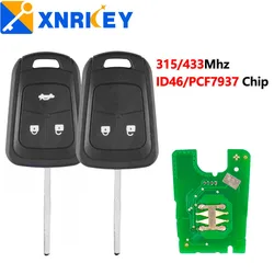 XNRKEY Remote Car Key 315/43Mhz ID46 PCF7937 For Opel ASTRA J 4 IV /INSIGNIA ZAFIRA C MOKKA Vauxhall CHEVROLET AVEO CRUZE MALIBU
