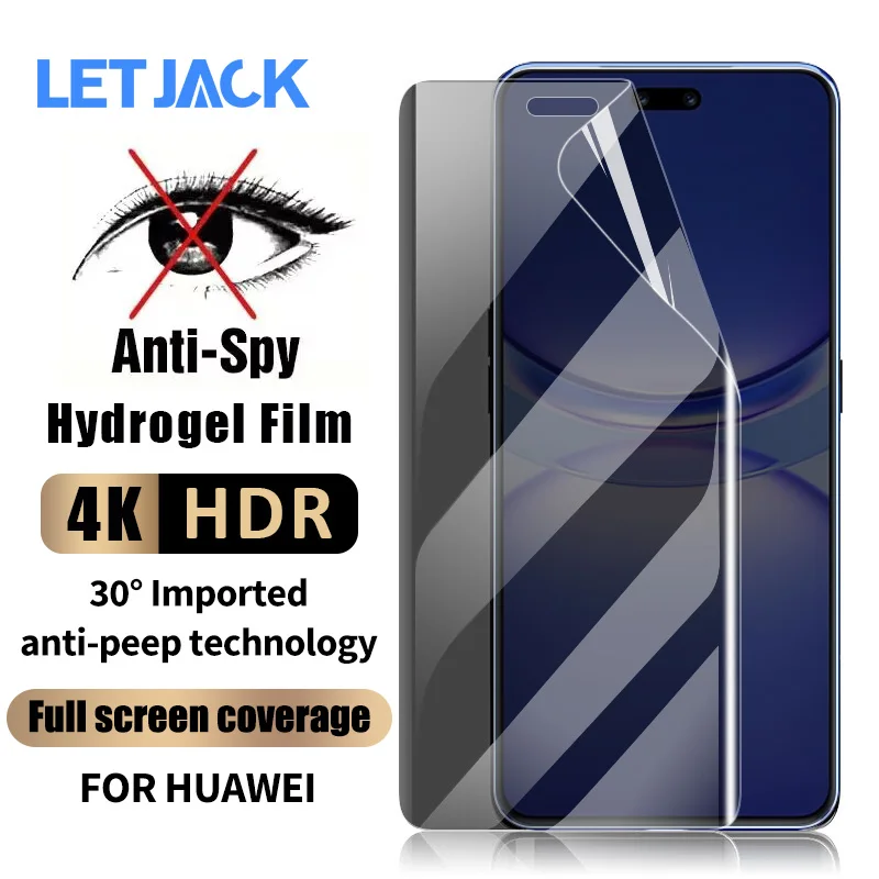 

3D Full Curved Anti-spy Hydrogel Soft Film For Huawei Nova 12 11 Ultra Screen Protectors For Huawei Nova 10 9 8 7 Pro Not Glass