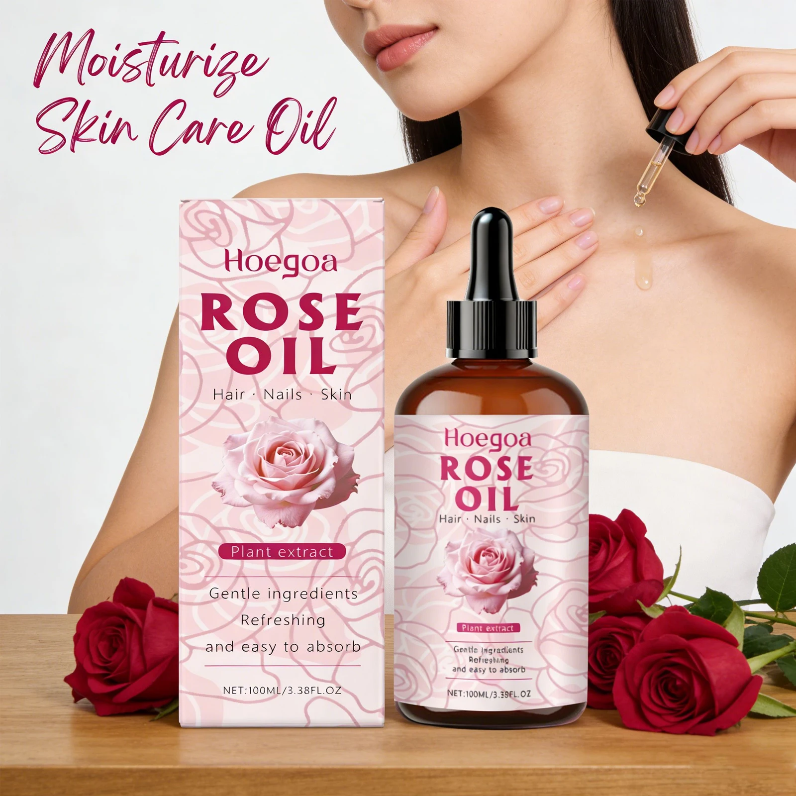 

Эфирное масло розы для волос, вьющиеся секущие концы, восстанавливающая увлажняющая сыворотка для тела и лица, осветляющая сыворотка против сухого повреждения, эссенция для ухода за ногтями