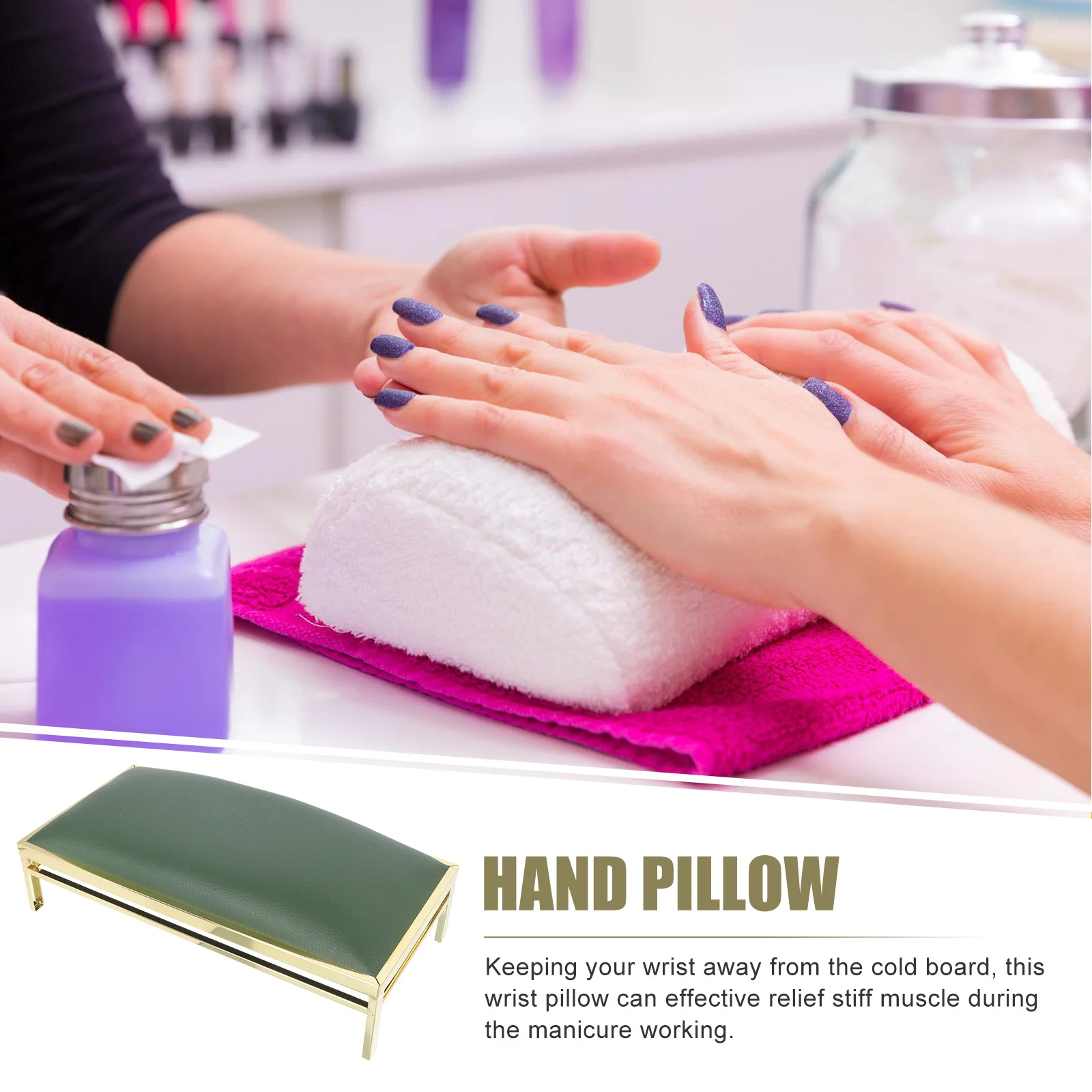 

1Pcs Elegant Marble Pattern Wrist Pad Comfortable Hand Rest for Manicure Muscle Home Use Cushion Nail Art Cushion