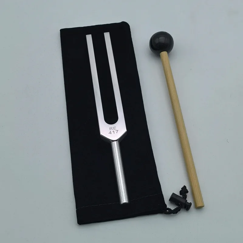 Silver Aluminum Alloy Tuning Fork Set 174HZ,285,396,417,528,639,741,852,963HZ Instrument Accessories