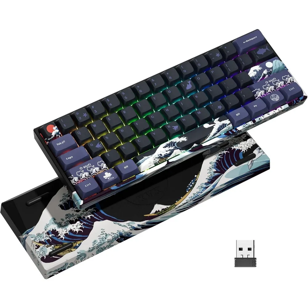 60% Wireless Mechanical Keyboard with RGB Lighting and Hot-Swappable Switches