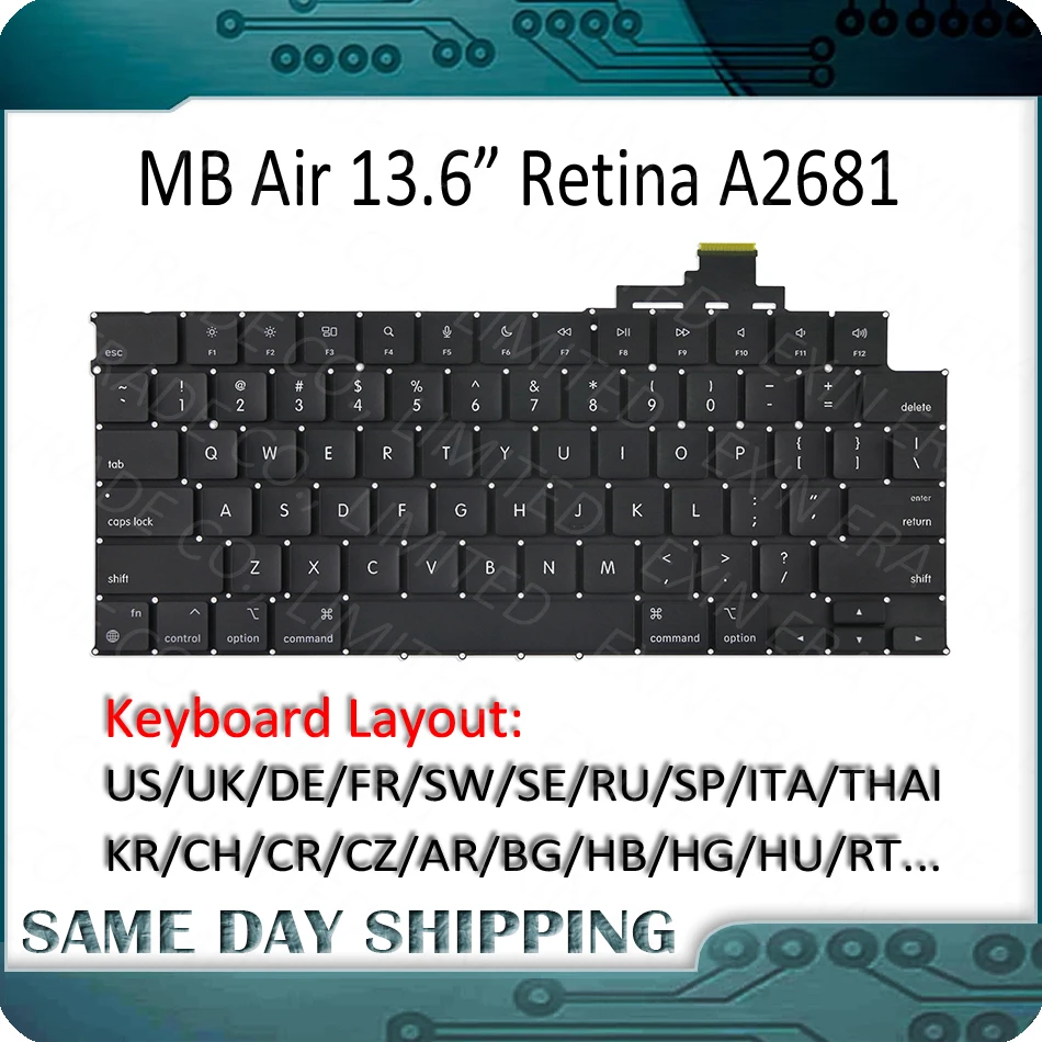 New Laptop A2681 Keyboard for MacBook Air M2 13.6