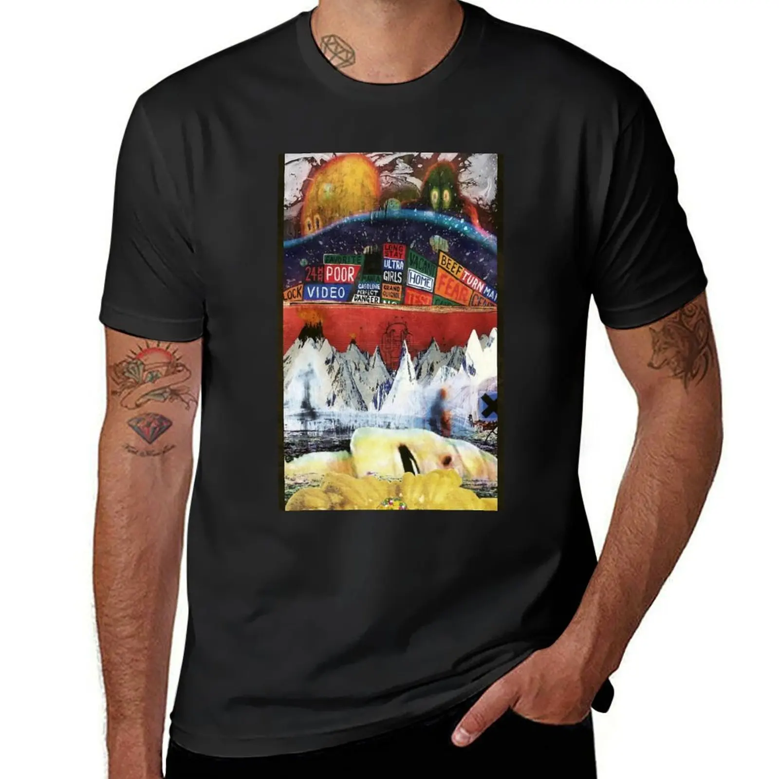 

Amnesic Bends Kid A Computer In Rainbows Hail to the Thief Pablo Moon T-Shirt plus sizes customs mens graphic t-shirts pack