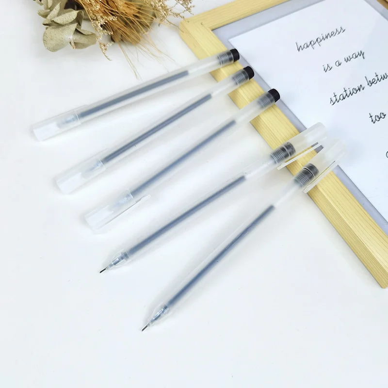Student Party Office Exam Frosted Non-print Transparent Shell Can Replace Black Neutral Pen Ballpoint Pen Smooth Writing