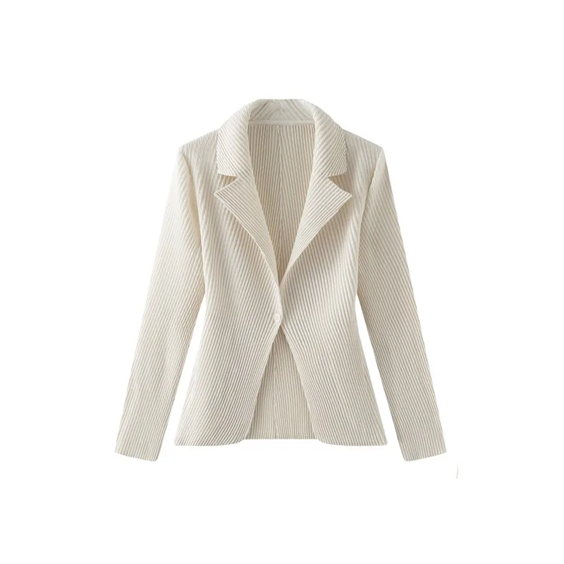 Miyake Pleated Blazer Plisse Women 2022 New Fold Elegant Goddess High-end Casual Small Suit Pleats Top for Autumn Women Clothing