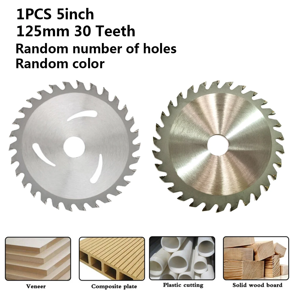 5 Polegada 125mm lâmina de serra circular 30 dentes 20mm furo disco de corte de mesa para madeira plástico metal oscilante ferramentas de corte acessório