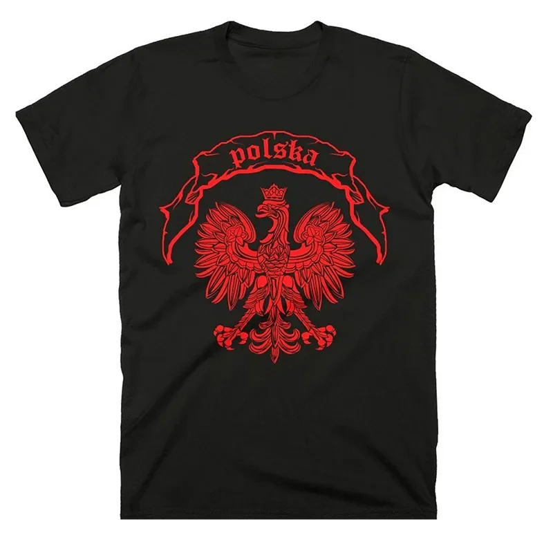 Polska Reichsadler Retro Polish Imperial Eagle Badge T Shirt. Short Sleeve 100% Cotton Casual T-shirts Loose Top Size S-3XL