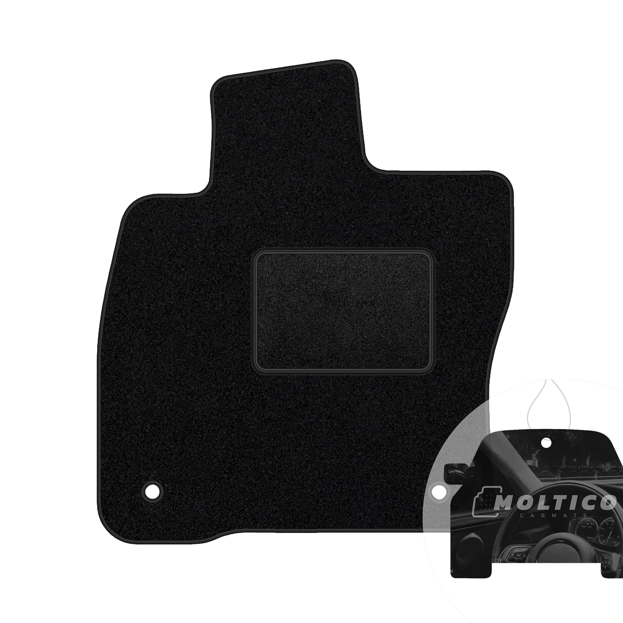 Velour mat voor bestuurderszijde - Zwarte bies - Compatibel met: Cupra Leon 2020-