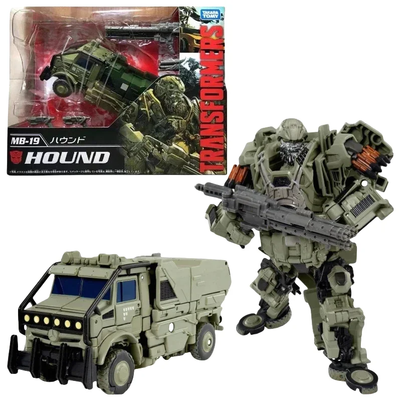 Transformadores originais mb filme edição regular MB-19 hound figura modelo liga anime ação deformação robô carro presente do miúdo