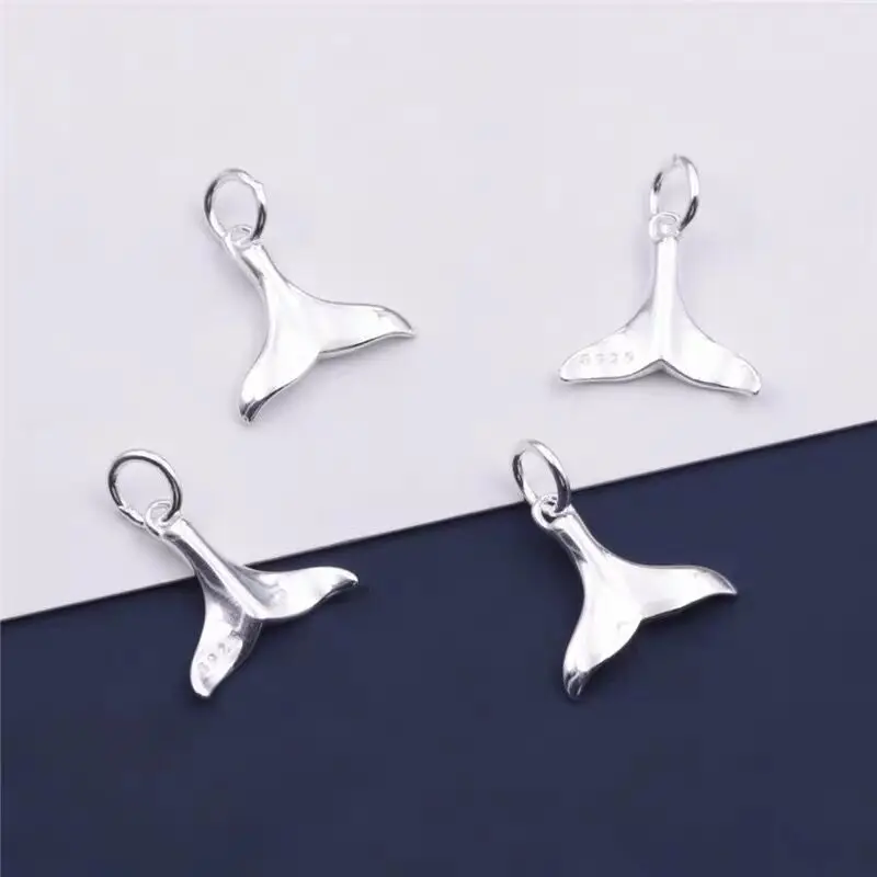 1pc100% 925 Sterling Silver Mermaid Tails Charms High Quality Fashion Decoration Pendants Fit Earrings Necklace DIY Fine Jewelry