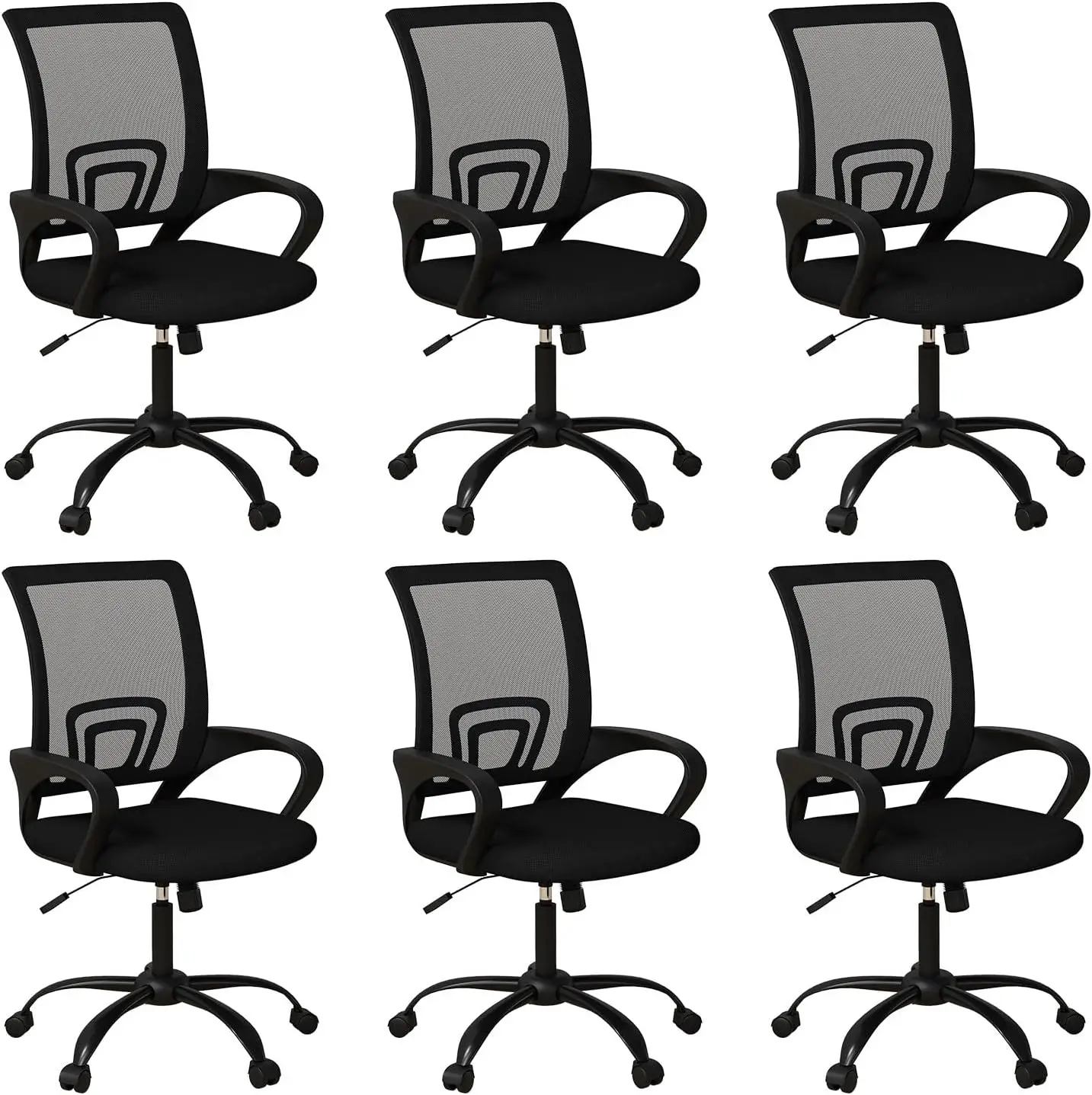 

Bonzy Home Ergonomic Swivel Rolling Height Adjustable Conference Chairs,Mesh Computer Desk Chairs with Lumbar Support and Wheels