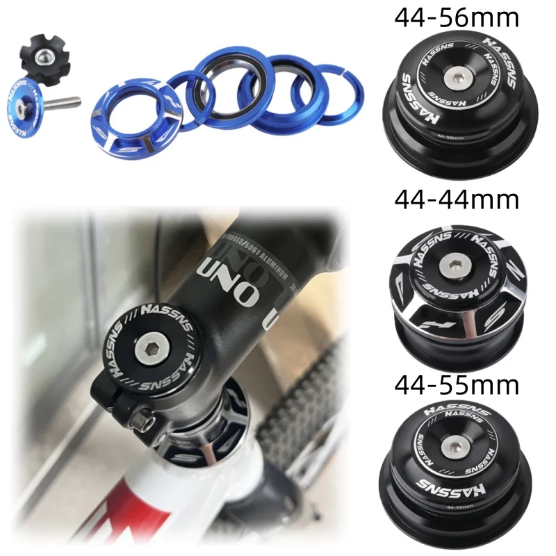 

44 мм велосипедная гарнитура, прочные подшипники, прямая трубка, сверхлегкая встроенная гарнитура из алюминиевого сплава для MTB, аксессуары для велосипедной гарнитуры