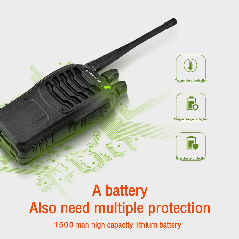 Baofeng BF-888S Walkie Talkie 400-470MHz BF888S Long Range Walkie-Talkie Portable Handheld High Power Two Way Radio For Hunting