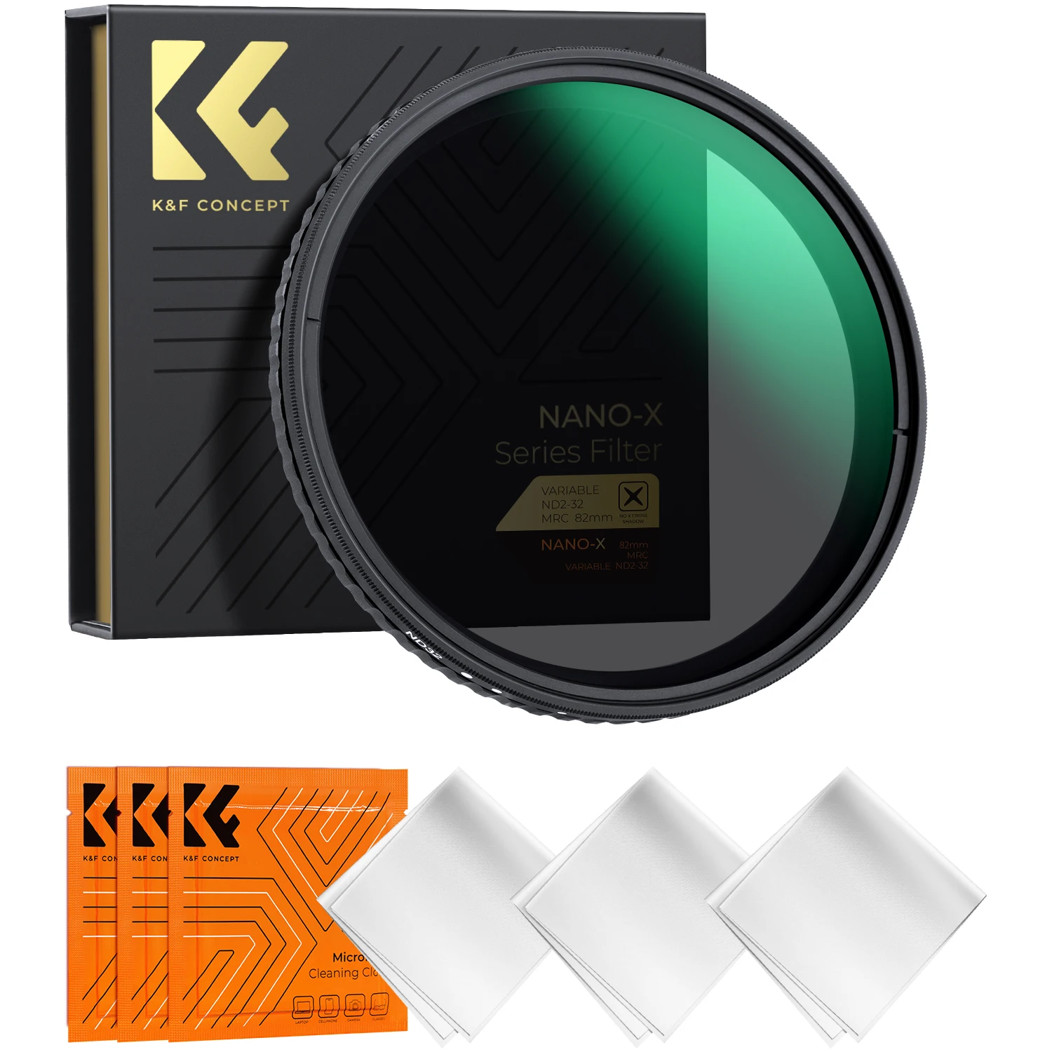 K&F Concept Variable ND2-ND32 Filter NO X Spot 37/40.5/43/49/52/55/58/62/67/72/77/82mm Neutral Density DSLR Camera Lens Filter