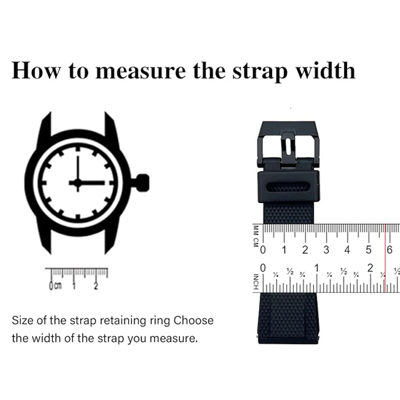 2/4/10Pcs Rubber Replacement Fastener Rings Silicone Watch Retainers 12mm 14mm 16mm 18mm 20mm 22mm 24mm 26mm