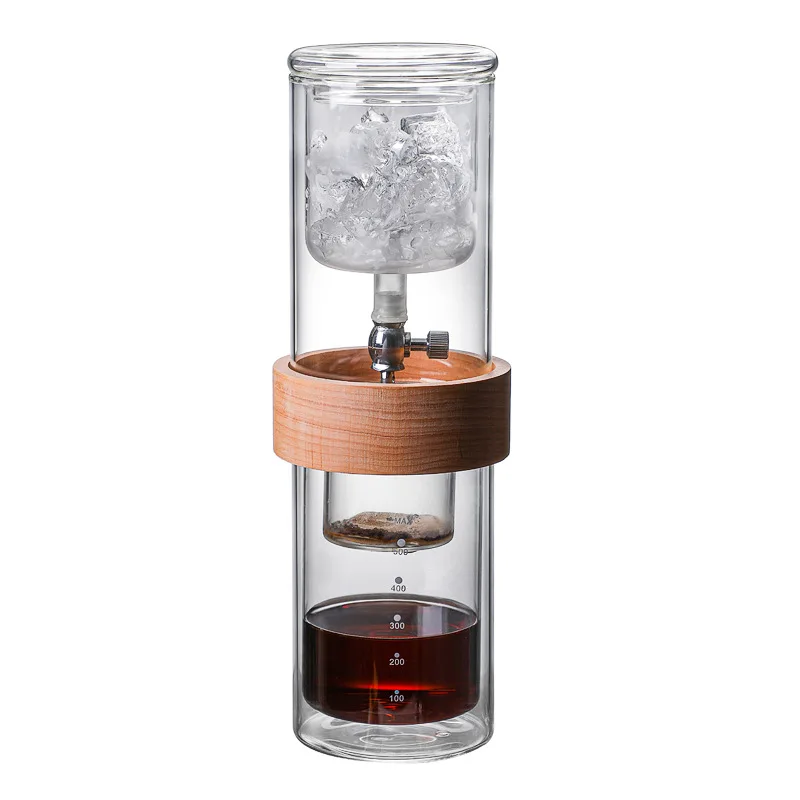 Glass Cold brew coffee maker Glass coffee set Double ice drop coffee maker Hand brew coffee maker Coffee tools