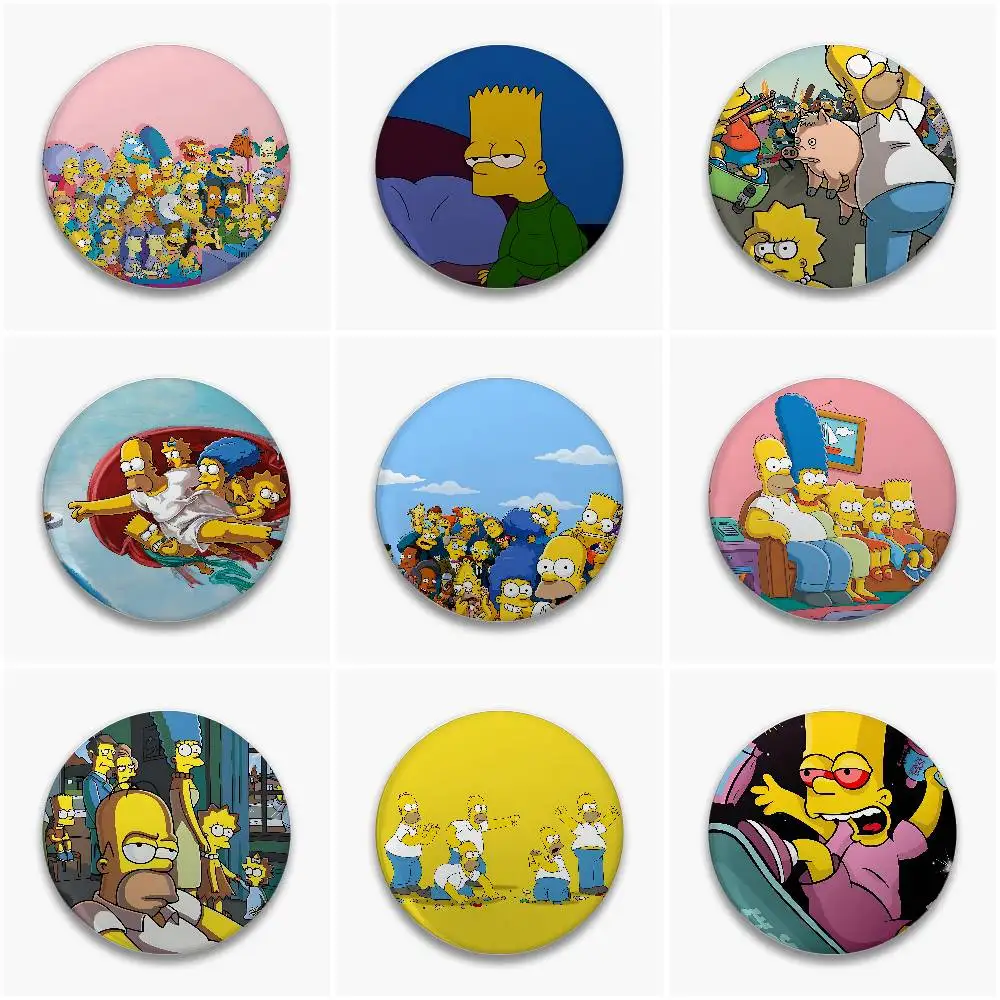 

Funny Anime The S-simpsons Cute Badges Tinplate Soft Button Pin Brooch Metal Badge Custom Jewelry Accessories Hat Bag Lapel