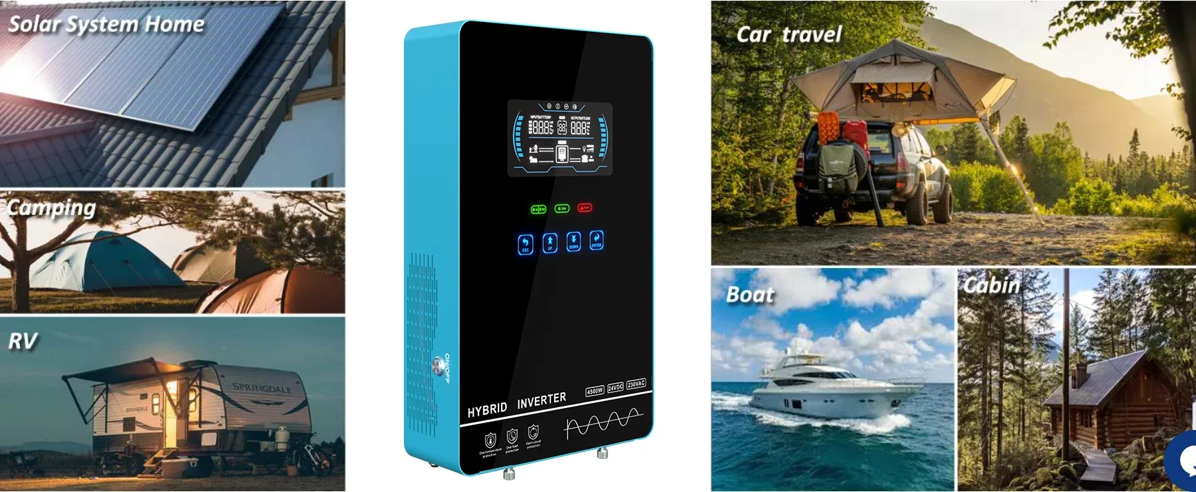 Гибридный интеллектуальный инвертор 4500 Вт 4,5 кВт 6,5 кВт 150 А 48 В постоянного тока инвертор солнечный MPPT солнечный гибридный инвертор с Wi-Fi